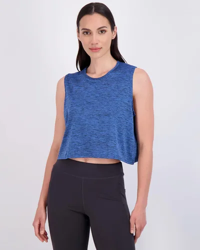 Vista 2 de Real Essentials Paquete de 5 camiseta sin mangas de verano Dry Fit para mujer, camiseta deportiva para gimnasio, yoga, entrenamiento