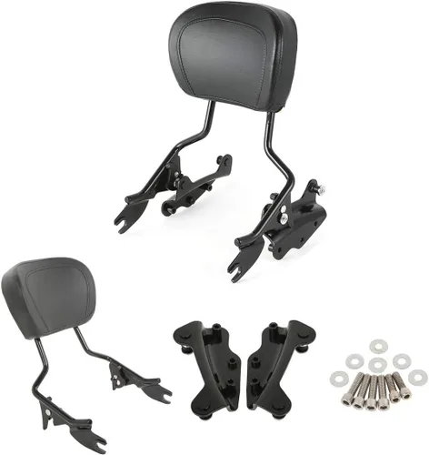 Vista 2 de TCMT Respaldo Desmontable para Pasajero Sissy Bar con Kits de Hardware de Acoplamiento de 4 Puntos Compatible con Harley Touring 2009-2013