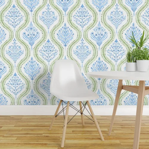 Vista 3 de Spoonflower Elegante papel pintado extraíble prepegado botánico