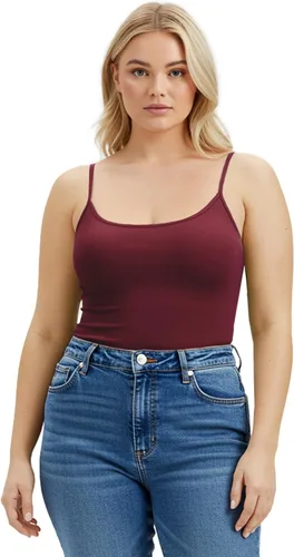 Vista 271 de Emmalise Camisola larga casual básica para mujer, con tirantes ajustables, top en capas