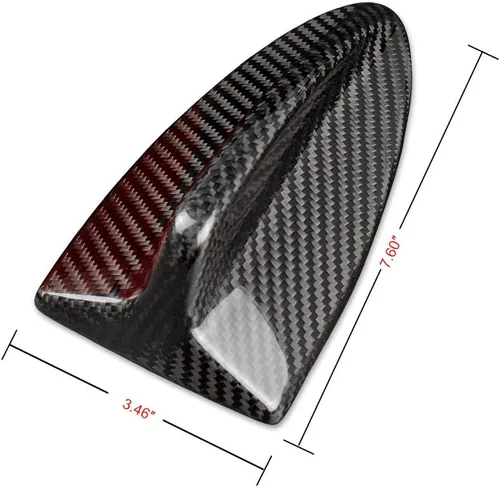 Vista 2 de AIRSPEED Cubierta de antena de aleta de tiburón de fibra de carbono negra para BMW E82 E46 E90 E92 M3 Accesorios (7.6 pulgadas)