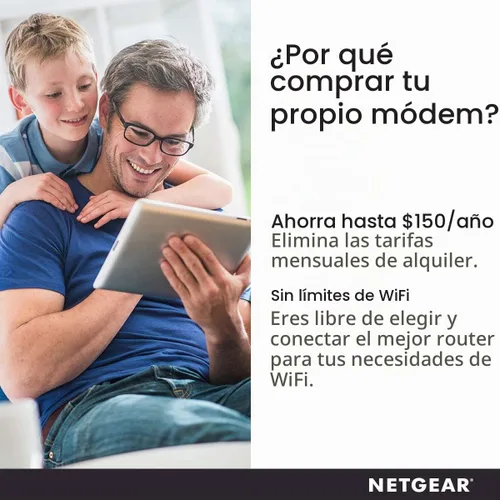Vista 5 de NETGEAR Módem de cable DOCSIS 3.1 (CM1000) Módem Gigabit, Compatible con todos los principales proveedores de cable, incluyendo Xfinity, Spectrum