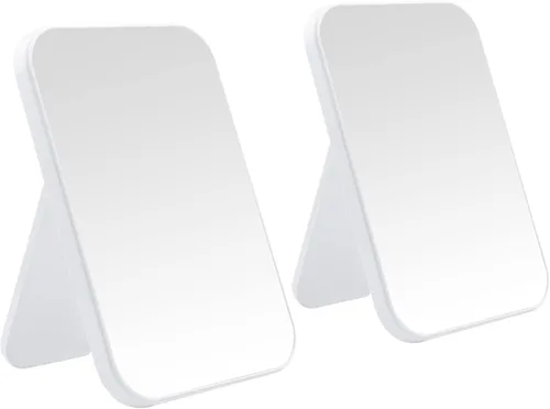 Vista 9 de Espejo de maquillaje de escritorio de 2 piezas, espejo de princesa portátil de 8 pulgadas, escritorio de mesa para colgar en la pared, espejo