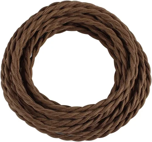 Vista 8 de Cable trenzado cubierto de tela para lámpara de 25 pies, 18/2 industrial eléctrico estilo vintage, calibre 18 estilo antiguo para lámpara retro