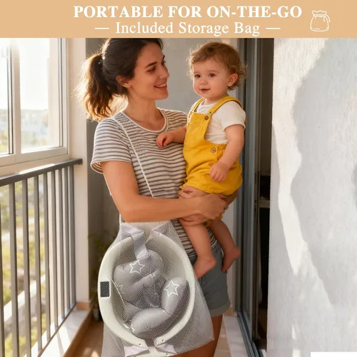 Vista 9 de Bañera para bebé EverKiddo, tina de baño para bebé con termómetro y cojín suave, bañera plegable para bebés de recién nacidos a niños pequeños de 0
