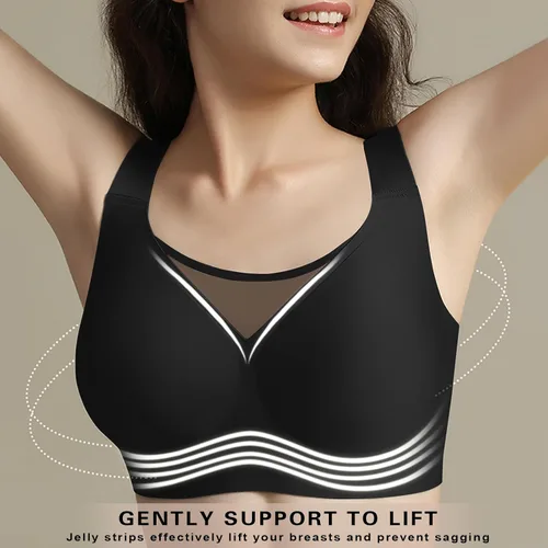 Vista 4 de WOWENY Wireless Minimizer Bras for Women V Neck Comfortable Adjustable Full Coverage Padded Bralettes Smoothing Bra