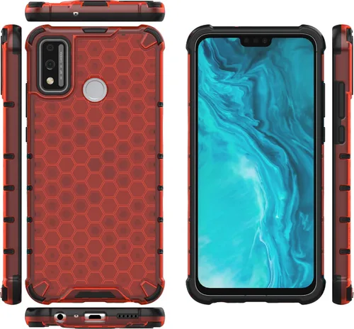 Vista 32 de Pzwoxukhov Funda compatible con Huawei Nova 3i, compatible con Huawei P Smart+ 2018 Honeycomb Anti-Drop Shock-Absorbing Case Negro