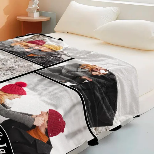Vista 77 de Manta personalizada con imagen, manta personalizada con texto de fotos, manta de fotos personalizada para amiga, mamá y papá, regalos personalizados