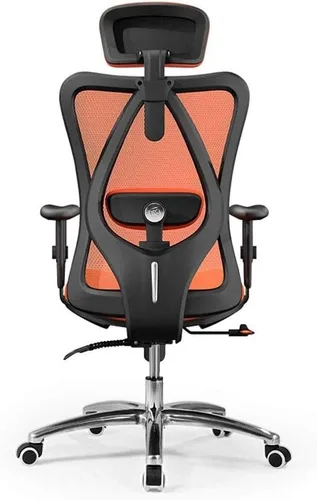 Vista 6 de Silla de oficina ergonómica giratoria ejecutiva multifunción de malla con ajustable (negro)