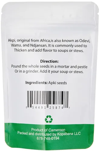 Vista 3 de KOPABANA Semillas orgánicas de Akpi Djansang Spice 2oz