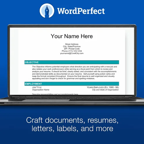 Vista 3 de Corel WordPerfect Office Home & Student 2021 Office Suite of Word Processor, Spreadsheets & Presentation Software [PC Disc]
