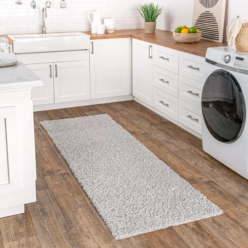 Vista 6 de nuLOOM Marlow - Tapete suave y lanudo lavable a máquina, 4 x 6 pulgadas, color blanco