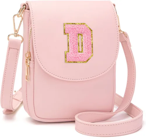 Vista 127 de Viverte Bolso Cruzado para Niñas Adolescentes Pequeñas, Bolso Inicial para Celular, Pequeña Cartera para Niños Pequeños, Bolso de Cuero con Tres