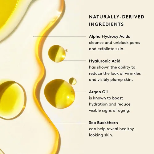 Vista 4 de Naked & Thriving El Set de Noche Suero Nocturno Renovador y Resurfacing (30 mL) + Aceite Facial Restaurador y Rejuvenecedor (35 mL) con Ácido