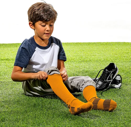 Vista 5 de Franklin Sports Calcetines de béisbol y sóftbol juveniles, calcetines de béisbol y sóftbol para niños, calcetines deportivos altos para niños y niñas