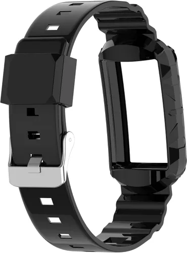 Vista 3 de AISPORTS Correa compatible con Fitbit Charge 6/5/4/3 con funda antigolpes, resistente a los impactos, con banda de repuesto de silicona para Fitbit
