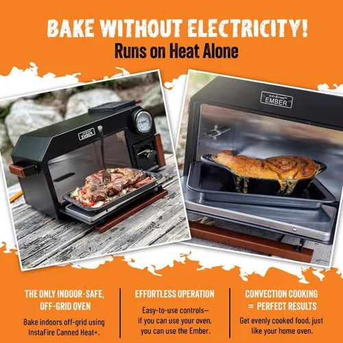 Vista 3 de Horno InstaFire Ember (compacto, fuera de la red, camping, emergencia)
