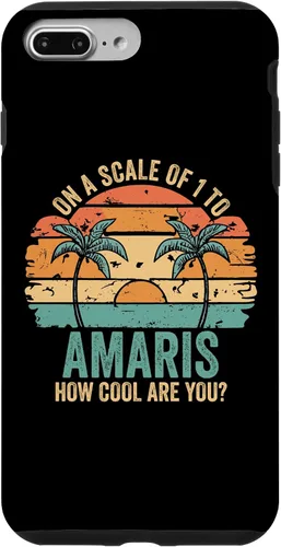 Vista 9 de Funda con nombre personalizado para iPhone 14 AMARIS para niñas retro