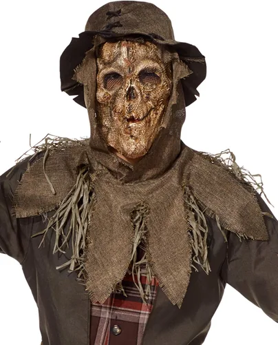 Vista 3 de Spirit Halloween Disfraz de espantapájaros inquietante para adultos, cosplay de espantapájaros, disfraz clásico de Halloween
