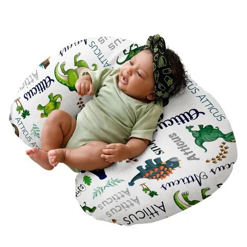 Vista 10 de Dyoart Funda de almohada de lactancia para bebé, regalos personalizados, suave, se adapta a niños y niñas, personalizada, transpirable, soporte