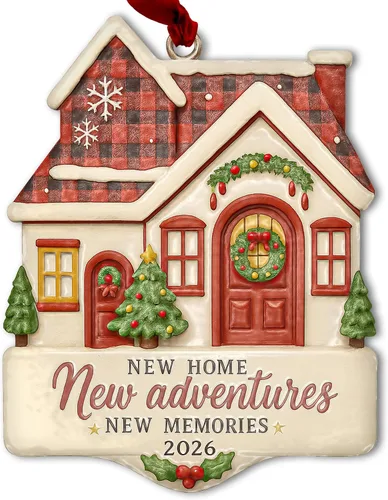 Vista 15 de Ornamento de Vidrio para el 50º Aniversario de Bodas – Elegante Decoración de Árbol de Navidad de Vidrio Transparente y Regalo Conmemorativo