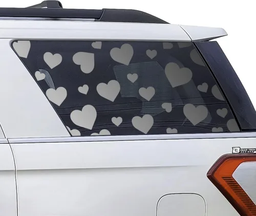 Vista 8 de BOGAR TECH DESIGNS Vinilo adhesivo precortado para ventana con diseño de vaca, calcomanías compatibles con Ford Expedition MAX 2018-2023, negro mate