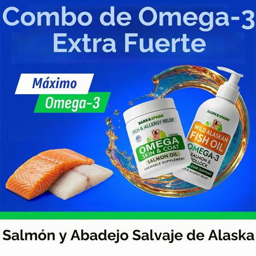 Vista 3 de Omega 3 + Aceite de pescado para perros - Apoyo para la piel y el pelaje