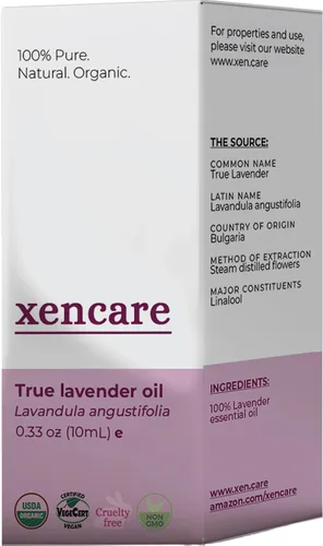 Vista 4 de Aceite esencial orgánico de lavanda USDA 100% puro y natural sin diluir Vegano sin OMG sin crueldad Aromaterapia prémium para baños difusores