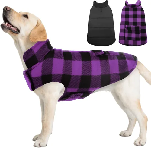 Vista 17 de ASENKU Dog Winter Coat, Reversible Dog Jacket for Small Medium Large Dogs Army Green
