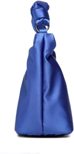 Vista 3 de Bolso Hobo de Satén Velina, BleuCherbourg Wash