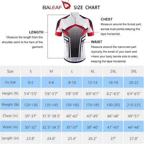 Vista 7 de BALEAF Men's Cycling Jersey Short Sleeve Bike Shirts 4 Pockets Road Biking Tops Full Zip Clothing MTB Breathable UPF 50+