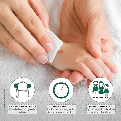 Vista 5 de Ever Ready First Aid Toallitas para aliviar picaduras, 100 unidades..