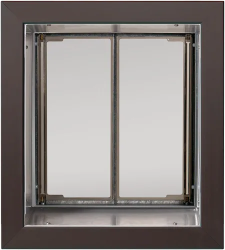 Vista 7 de Plexidor Puertas de bronce para mascotas de montaje en pared para gatos y perros, eficiencia energética, amigables con la seguridad