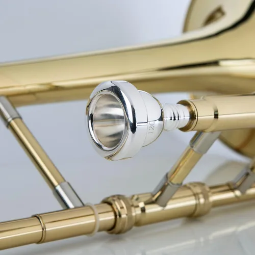 Vista 5 de Glory - Trombón profesional plateado con boquilla de 12c