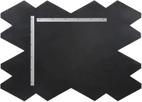 Vista 8 de ZURI Furniture - Espejo Caleido moderno de 51 pulgadas con ribete negro y gris europeo