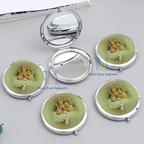 Vista 3 de 12 piezas de espejo compacto para bautizo, recuerdos de bautizo, regalo para invitados