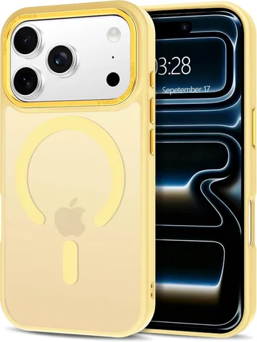 Vista 256 de Anuck - Funda magnética para iPhone 11 compatible con MagSafe, carcasa trasera mate translúcida dura, borde de TPU, delgada, resistente a impactos
