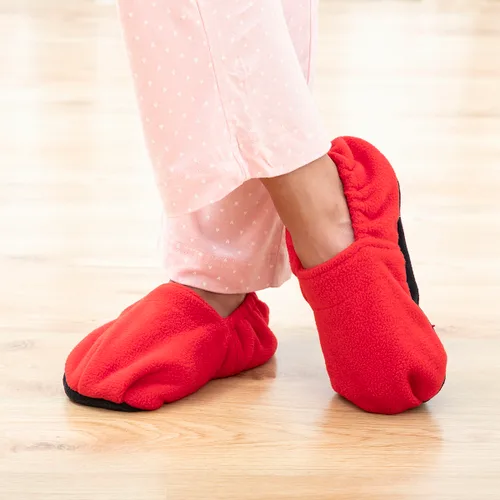 Vista 4 de Zapatillas de Casa Calentables en Microondas InnovaGoods Rojo