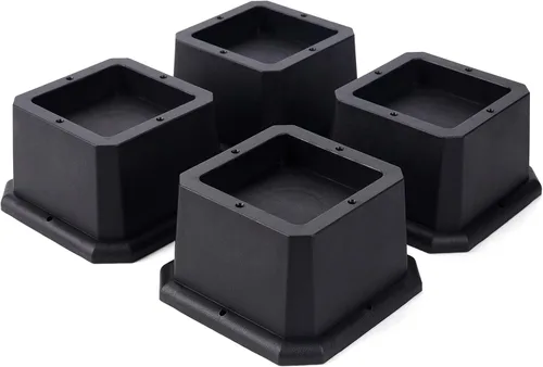 Vista 9 de BTSD-home Elevadores de cama de 1 pulgada resistentes para muebles, para sofá, mesa y silla, color negro, paquete de 4