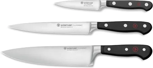 Vista 7 de Wüsthof Juego clásico de cuchillos de chef de 2 piezas, color negro - grabado personalizado