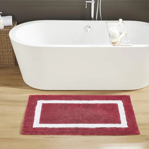 Vista 60 de Better Trends - Alfombra de baño 100% algodón reversible, altamente absorbente y lavable a máquina, suave, tapete de ducha para piso de baño