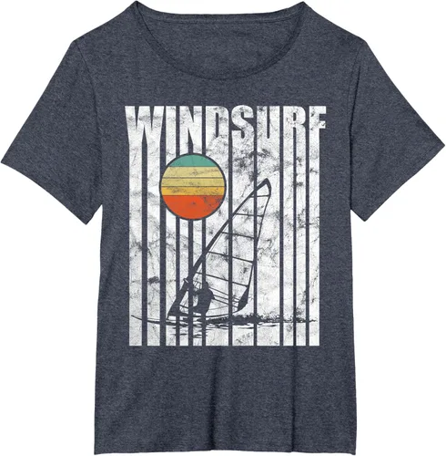 Vista 34 de Camiseta vintage de windsurf con regalo vintage de windsurf, Negro, S