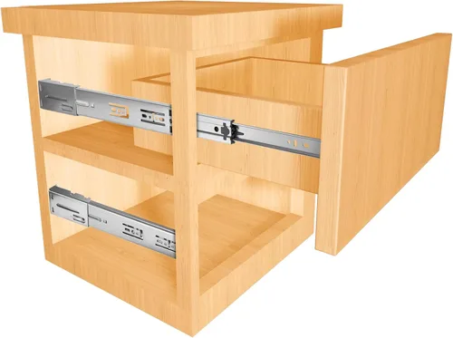 Vista 4 de Soportes de montaje para corredera de cajón, soporte deslizante de cajón Plusmart para guía de riel, piezas de repuesto de hardware para montaje
