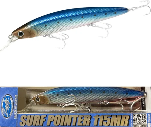 Vista 19 de LUCKY CRAFT Puntero de surf 115MR, Señuelos de pesca de surf de agua salada, Fletán, Perca de surf, Lubina blanca del mar, Lubina rayada 711 Super