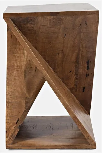 Vista 6 de Jofran Global Archive Jasper - Mesa de madera moderna, color ámbar