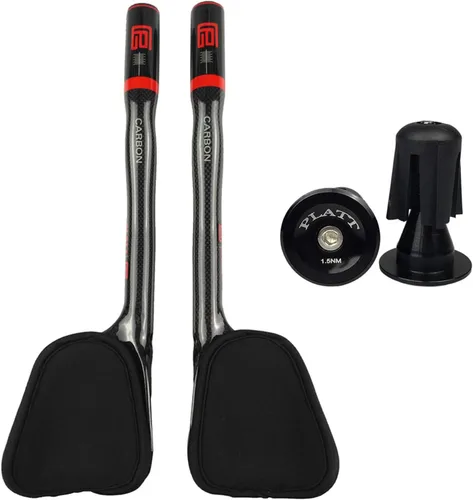 Vista 11 de PLATT Manillar TT de carbono para bicicleta, barras aero para triatlón, barras de descanso para ciclismo, para bicicleta de montaña y bicicleta