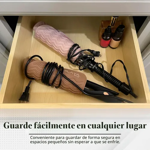 Vista 4 de Milaya Beauty Accesorios de Tocador Alfombrilla Resistente al Calor – Soporte de Silicona para Plancha de Pelo y Rizador, Alfombrilla de Tocador