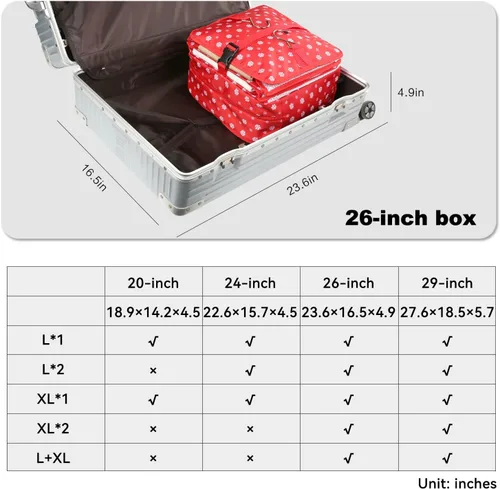 Vista 61 de TABITORA - Estantería portátil y plegable de gran capacidad con ganchos para colgar, ideal como almacenamiento para viajes