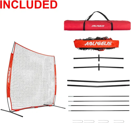 Vista 6 de Red de Barrera Deportiva, Red Deportiva, Red de Respaldo de Barricada, Perfecta para Béisbol, Sóftbol, Fútbol, Baloncesto, Lacrosse