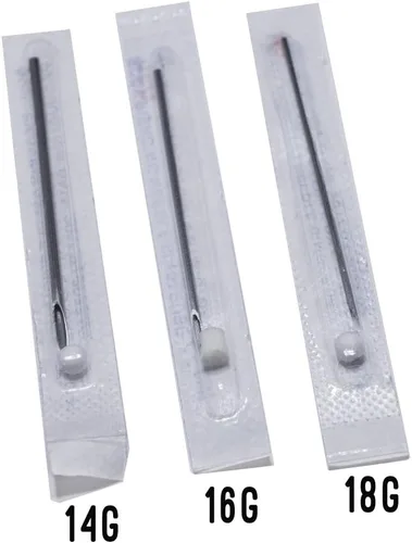 Vista 3 de Kit de 12 piercings para tabique, clicker, aro de nariz, aro de herradura, barra circular de tamaño mixto, agujas de perforación de acero quirúrgico
